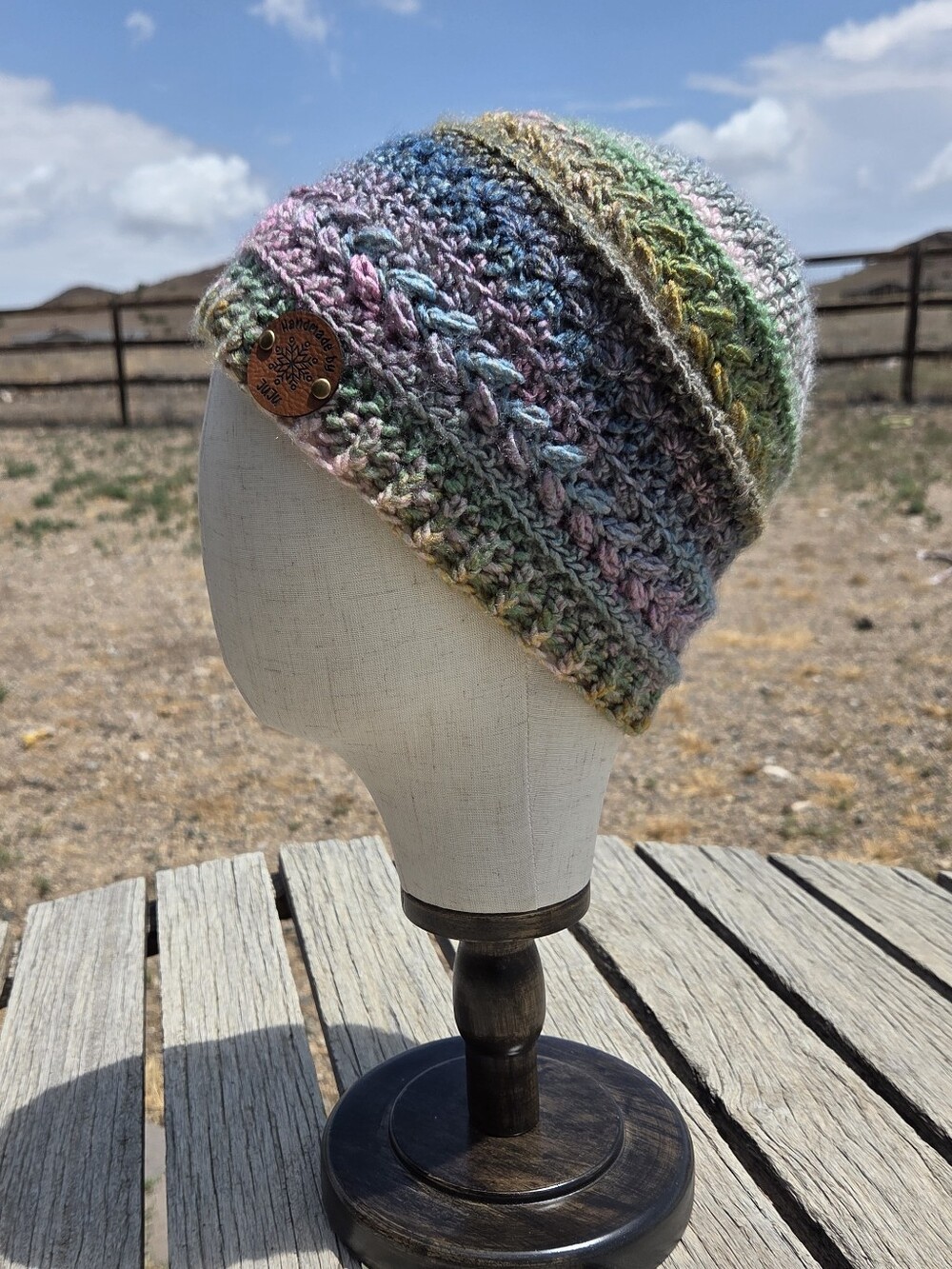 Artisan Handmade Crochet "Herb Garden" Cozy Boho Beanie Hat